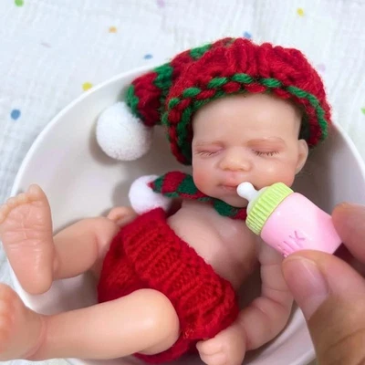 Mini 6 Inch 15CM Full Body Silicone Reborn Baby Doll Pascale Girl Lifelike Full - Image 1 of 4