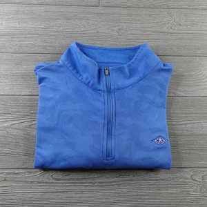 Peter Millar Crown Sport Pullover Mens XL Camo Blue 1/4 Zip Westchester Club - Picture 1 of 9