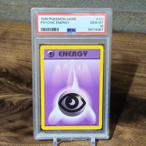 1999 POKEMON GAME #101 PSYCHIC ENERGY PSA 10 GEM MINT BASE SET UNLIMITED - Picture 1 of 2
