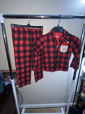 Carters Boys Pj Set Size 6 Plaid Fleece Red And White Holiday Christmas Pajamas - Image 1 of 4