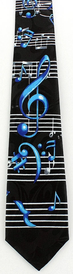 ¡NUEVO! Clave de agudos, clave de bajo, notas musicales banda coro novedad corbata 347-K Foto 1 de 1
