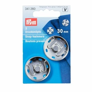 M7 Prym Annäh-Druckknöpfe 30 mm silberfarben 2 Stück 341260 - Bild 1 von 1
