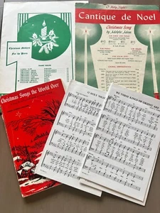 Lote de partituras navideñas vintage piano y voz años 30 a 60 villancicos navideños - Imagen 1 de 9