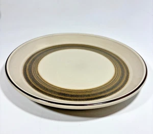 Bing & Grondahl B&G PERU Tan Brown Bands Porcelain 10" Dinner Plate 624 Denmark - Picture 1 of 5