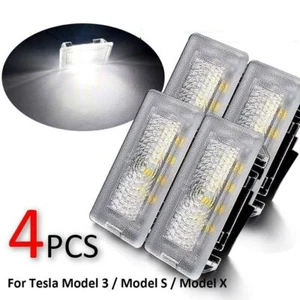 4PCS Tesla Puddle Lights Car Door Logo Projector Lights for Tesla Model 3 Y - Picture 1 of 10