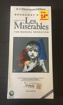 New! Les Misérables Original Broadway Cast CD 1987 Longbox Geffen - Ships Free - Image 1 of 4