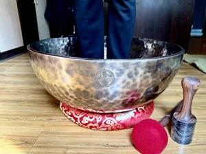 Singing Bowl Nepal-Large full moon singing bowl-20 inches Diameter singing bo... - Picture 1 of 8