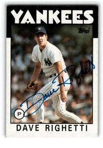 1986 Topps Dave Righetti Autograph New York Yankees #560 - Picture 1 of 2