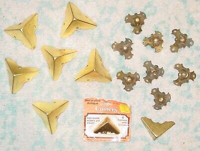 Vintage Chest Steamer Trunk Hardware Corners Decorative Parts Repair Mixed Lot • 14.99$