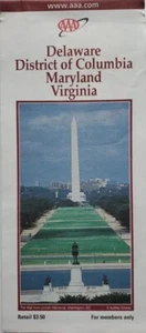 Delaware District Of Columbia Road Map Maryland Virginia USA AAA 2002 - Picture 1 of 8