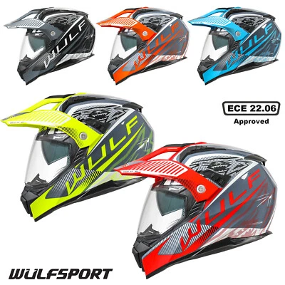 Wulfsport Adults Optima Adventure Helmet Enduro Motocross MX Trials Dual Sport - Image 1 of 3