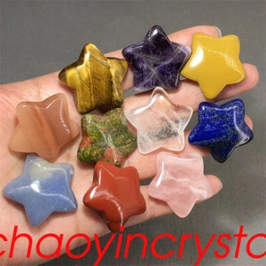 10pcs Wholesale Natural Mixed Stars Quartz Crystal Pendant Reiki Healing 1" gem - Picture 1 of 12