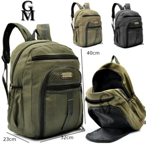 Zaino canvas tessuto tela campeggio viaggio sport trekking escursione militare - Picture 1 of 14