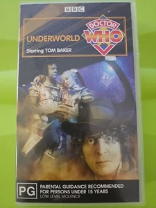 DR WHO - UNDERWORLD - Starring TOM BAKER - PAL VHS Tape (VGC) BBC Video - Picture 1 of 3