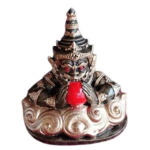 Thailändisches Amulett Antik Riesen Phra Rahu 12 Sternzeichen Lek Nam Pipi Talisman Reichtum schützen - Bild 1 von 10