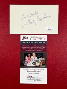 Shirley Fry Signed 3x5 Index Card w/ JSA Pro Tennis Player! "Best Wishes"! - Picture 1 of 4