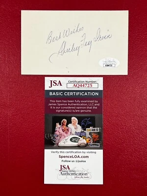 Shirley Fry Signed 3x5 Index Card w/ JSA Pro Tennis Player! "Best Wishes"! - Image 1 of 4