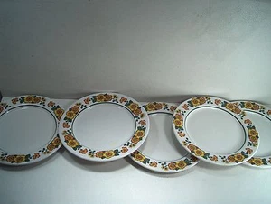 VILLEROY & BACH SEPTFONTAINES COTTAGE 8 1/4" WIDE SALAD PLATES (TOTAL OF 5)  - Picture 1 of 5