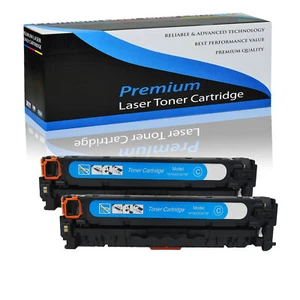 2PK CE411A Cyan Toner Cartridge for HP 305A LaserJet Pro 400 color M451dn M451nw - Afbeelding 1 van 24