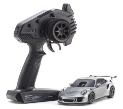 Kyosho Mini-Z RWD Porsche 911 GTR RS MR-04 Readyset, SilverMetallic - Image 1 of 3