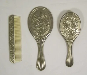 International Silver Company versilberter Kosmetikspiegel Kamm Bürste 3 Stück Vintage - Bild 1 von 6
