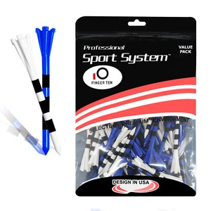 100 Pack Golf Tees Upgrade: Five Claws Prong 2 3/4 3 1/4 Inch Plastic - Picture 1 of 12