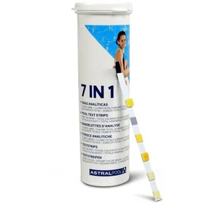 Pool Tester Teststreifen Analyse Wasser Test-Stripes 7 in 1 50 Stück Astralpool - Bild 1 von 7