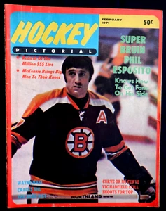 Hockey Pictorial Feb. 1971, Esposito, Hadfield, McKenzie, Maki, Green, Hull, Orr - Picture 1 of 24