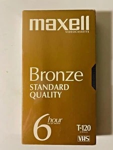 MAXELL, Bronze Standard Quality,  6 Hour T-120,  Vhs Tape, New, Sealed - Bild 1 von 5
