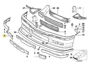 Front bumper tow eye cover for BMW M3 E-36 - Picture 1 of 1