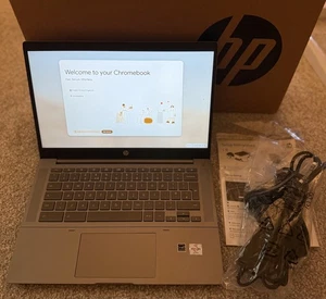 HP Chromebook 14B-NA0005NA, 14", 2.3GHz, 4GB RAM, 64GB LAPTOP NOTEBOOK BOXED  - Picture 1 of 12
