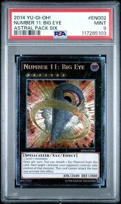 Yugioh - Number 11: Big Eye AP06-EN002 Ultimate Rare PSA 9 MINT - Image 1 of 2