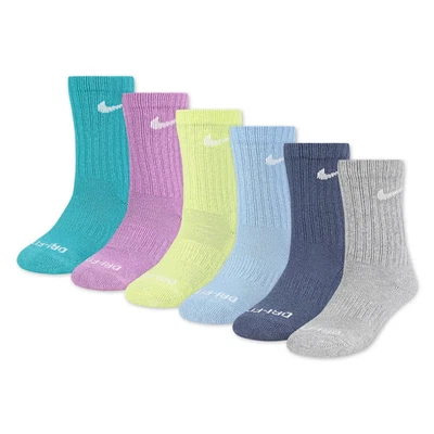 NUEVO CON ETIQUETAS CALCETINES ACOLCHADOS NIKE DRI-FIT MULTICOLOR PARA NIÑOS 6PCK UN0019-BA2 Foto 1 de 3