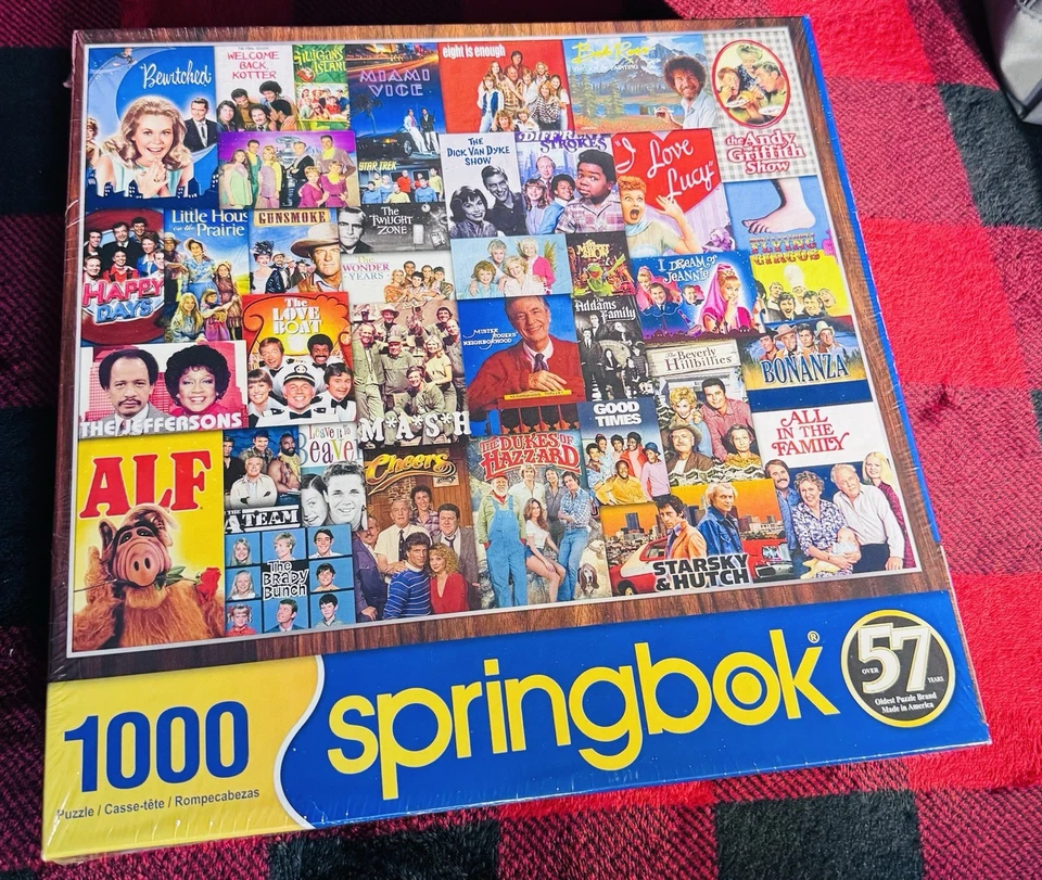 Rompecabezas Springbok What's On TV - 1000 piezas: habilidades de memoria de cultura pop selladas Foto 1 de 3