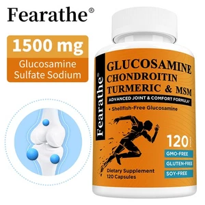 Glucosamine Chondroitin Turmeric & MSM 120 Capsules - Supports Joint Health - Imagen 1 de 14
