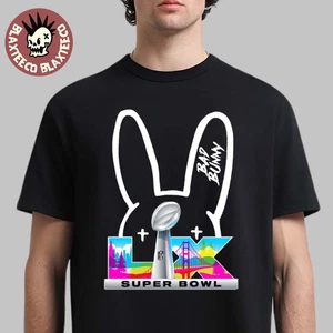 Bad Bunny X NFL Super Bowl LIX Collab Logo Unisex T-Shirt - Bild 1 von 3