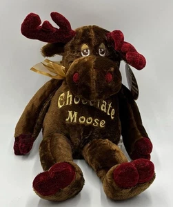 Dan Dee Chocolate Alce Cuernos Rojos Suave Peluche Animal Decoración de Navidad - Imagen 1 de 11