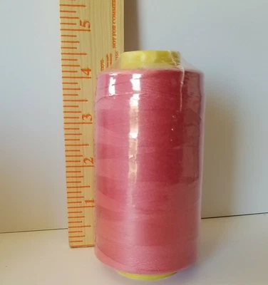 1 Spool Coral Serger Thread T27 S/2 – Multi-Purpose Overlocker Quilting Sewing - Image 1 of 3