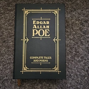 1992 Edgar Allen Poe: Complete Tales and Poems Leather Barnes & Nobles Book Rare - Picture 1 of 5