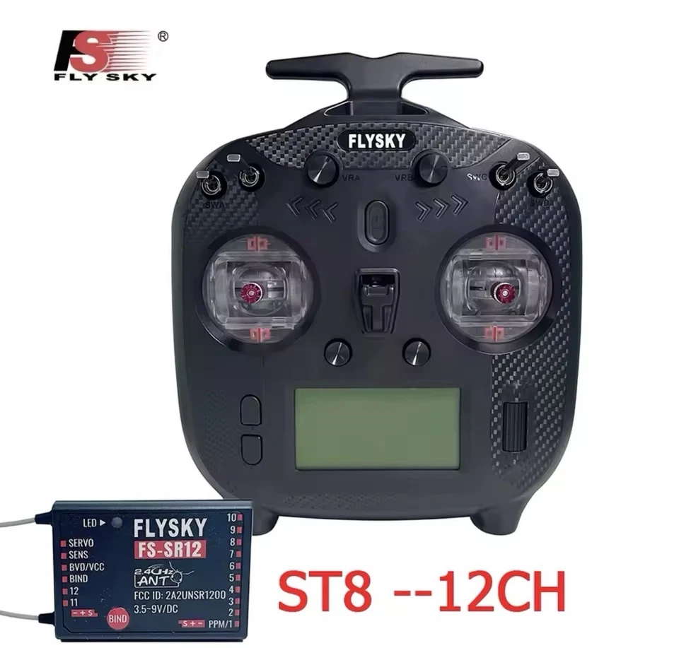 FLYSKY ST8 12CH 2.4GHz RC Transmitter SBUS English Bilingual Car Boat Aircraft - Image 1 of 4