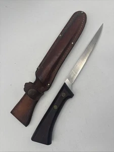 Vintage Western Fischfiletiermesser S-W766 mit original Lederscheide - Bild 1 von 8