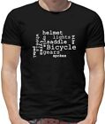 Word Cloud Bicycle Mens T-Shirt - Bike - Biker - Cyclist - Cycle - Sport Cycling