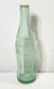 Vintage Embossed Green Glass Coca-Cola Coke Bottle 12 OZ  - Picture 1 of 9