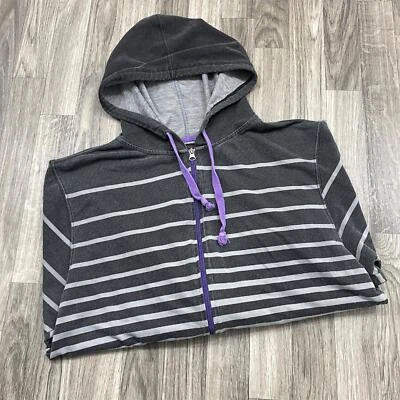 Moletom com capuz masculino listrado preto/cinza com zíper completo CARBON GG - Imagem 1 de 4