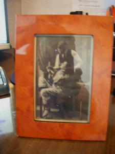 Vintage 4x6 Framed Photo of Hairdresser with Customer - Picture 1 of 4