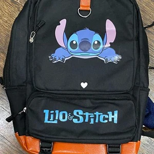 Lilo & Stitch Rucksack gepolsterte Laptophülle Kunstleder Basis gepolsterte Riemen - Bild 1 von 6