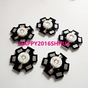 3W UV/Ultraviolett 420NM-430NM High Power LED Lichtemitter Perle mit Leiterplatte 5 Stück - Bild 1 von 5