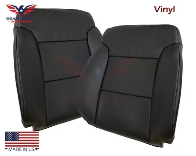 2014 2015 2016 2017 2018 GMC Sierra All Terrain Jet Black Vinyl Top Seat Covers - Image 1 of 4