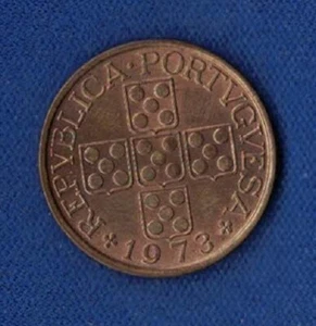 1973 Portugal 1 Escudo Coin Republica Portuguesa - Picture 1 of 4