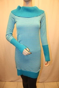 NEW BCBG CYANSTRIPE COTTON COWL NECK LONG SLEEVE SWEATER TOP SEJ6F36/B708 SIZE M - Imagen 1 de 6